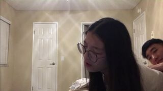 Raunchy Asian cutie gets pounded, blows, and facialed during Zoom sesh, braindead professor oblivious