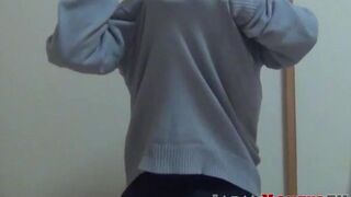 Japanese schoolgirl enjoys solo voyeur session with tight pussy🌮️ fingering👉