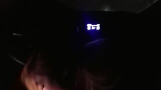 Teen girl blowjob in car at drive in