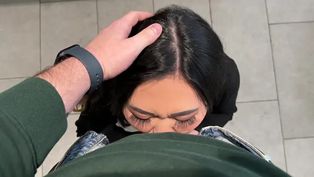 Hot Asian Shemale Sucks Big Load in Store