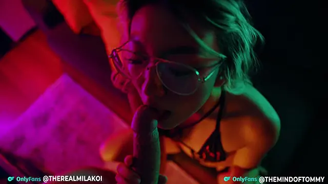 Teen goth girl gets creampie after sucking cock🌭 &mdash;  then heads out - Mila Koi