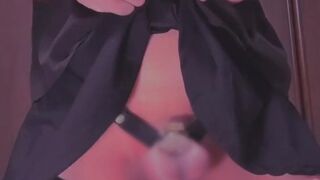 女装と貞操帯とピストンアナルバイブでドライオーガズム
