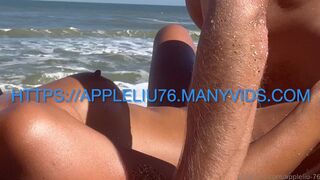 127 D asian milf wife gets missionary sex on nude beach