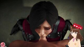 Lyon puts his huge cock in Ada Wong's mouth from Resident evil 4 (Parody animation) - Jazziuu