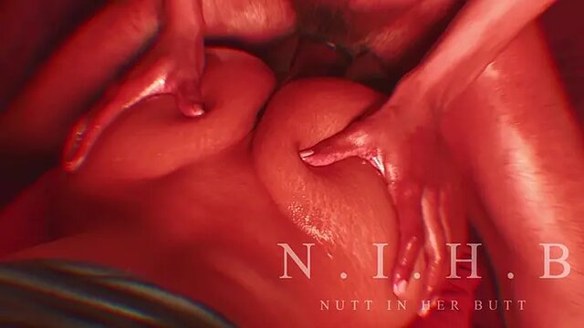 Best friend's soaking ass stuffed during massage