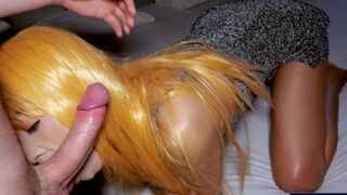 Blonde Thai bargirl devours thick cock🍆 in POV blowjob and wild doggy-style bang