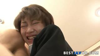 AKINA HARA gets cum on her shaved vagina✌ after oral😜 sex